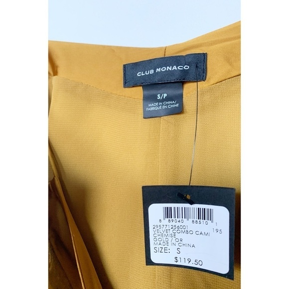 Nwt Club Monaco Velvet Marigold Camisole - Picture 6 of 7